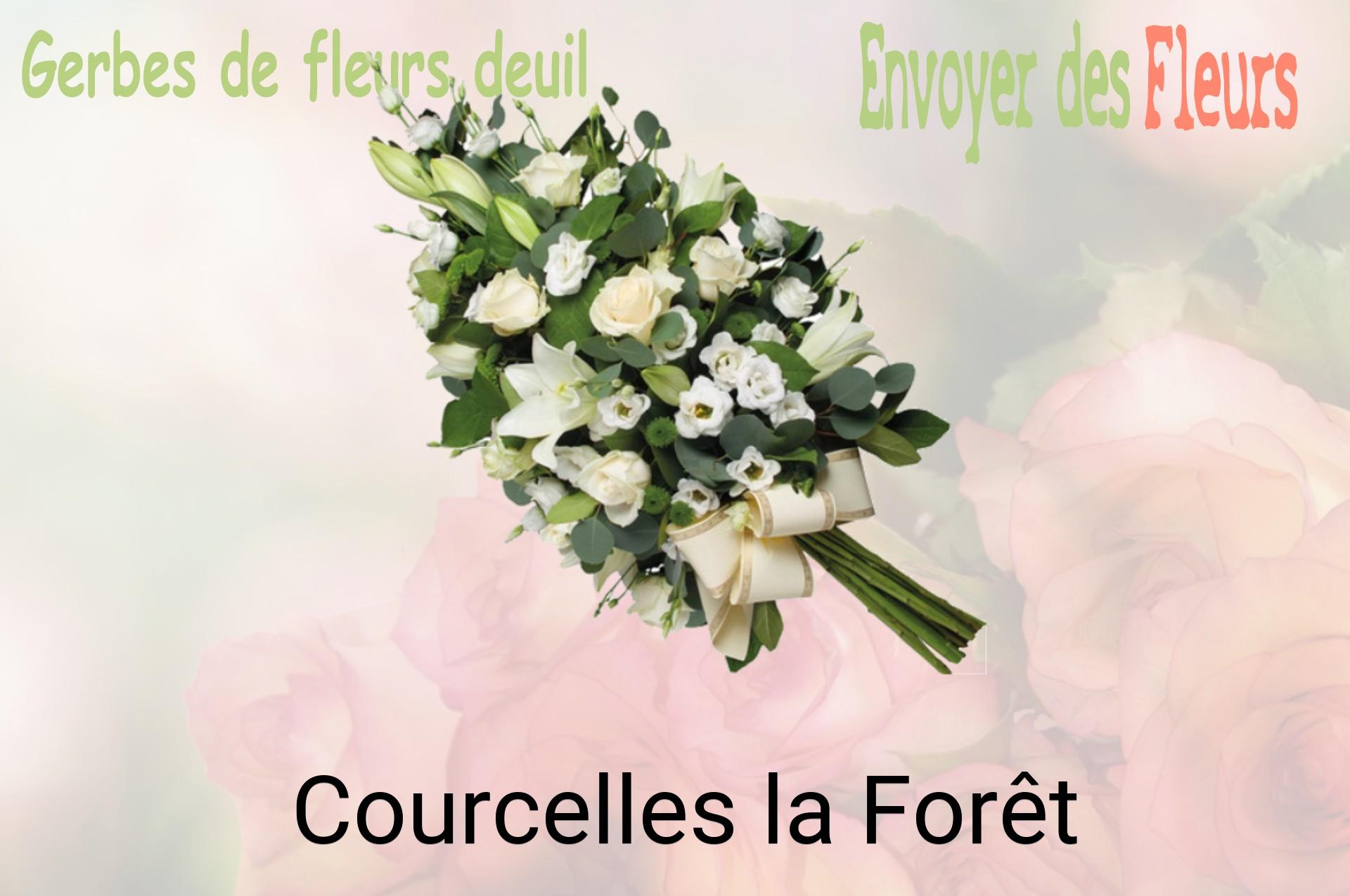 Gerbe de fleurs de deuil livrée à Courcelles-la-Forêt